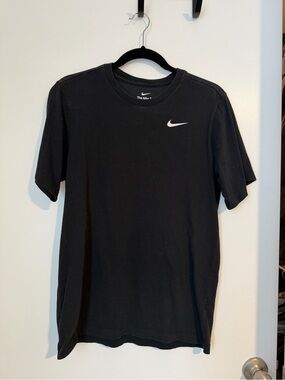 Nike Black Short Sleeve Crew Tee with White Swoosh